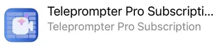 App using the name Teleprompter Pro