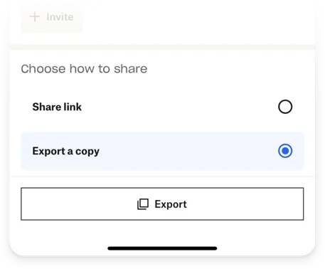 Export a Copy in Dropbox