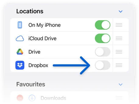 Enable Dropbox