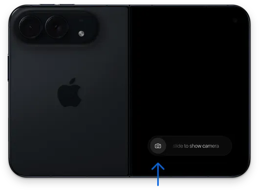 iPhone Duo slide to show camera